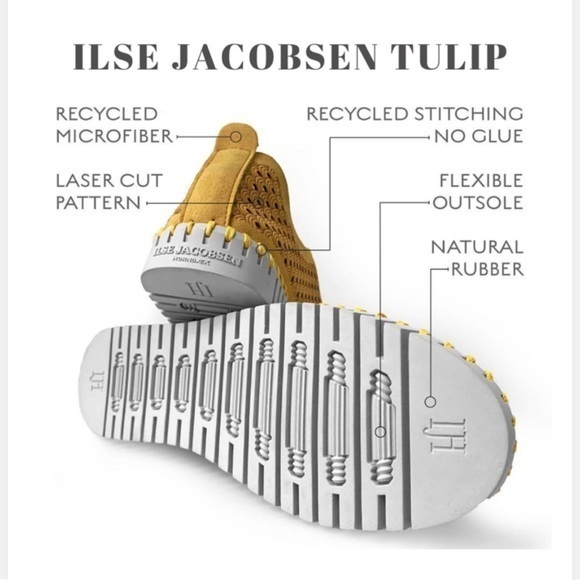 ILSE JACOBSEN Gold/Yellow Tulip Shoes‎ Stretch Comfort Trendy Size 37 (Size 7) - Picture 7 of 8